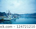 Fishing boat anchored at the fishing port 124721210