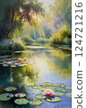 Water lily pond 124721216