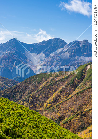 View of the Hotaka mountain range from Mt. Yokotsutsu, Northern Alps, Mt. Daitenjo Panorama, Ginza Traverse Climbing View of the Hotaka mountain range from Mt. Yokotsutsu, Northern Alps, Mt. Daitenjo Panorama, Ginza Traverse Climbing 124721867