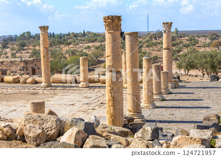 Roman road of Gadara Umm Qais, Jordan Roman road of Gadara Umm Qais, Jordan 124721957