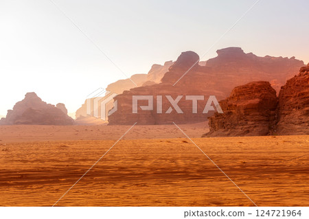 Morning landscape Wadi Rum desert, Jordan 124721964