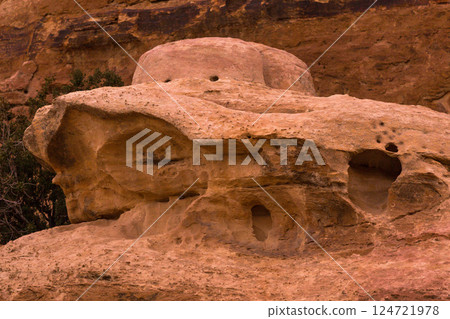 sandstone rocks in little petra Jordan 124721978
