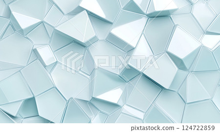 藍色多邊形背景 藍色多邊形背景 124722859