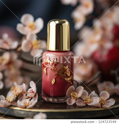 red pink manicure nail polish treatment beauty, ai red pink manicure nail polish treatment beauty, ai 124723549