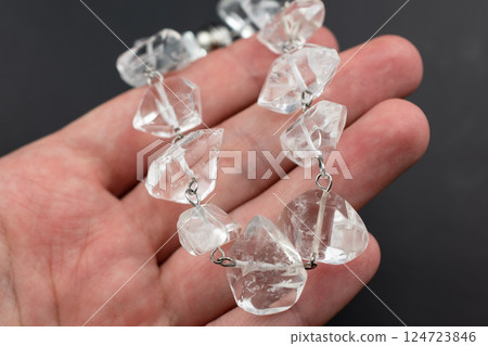 Unique bracelet for women on a black background, promotional photo for an online vintage and handmade jewelry store Unique bracelet for women on a black background, promotional photo for an online vintage and handmade jewelry store 124723846