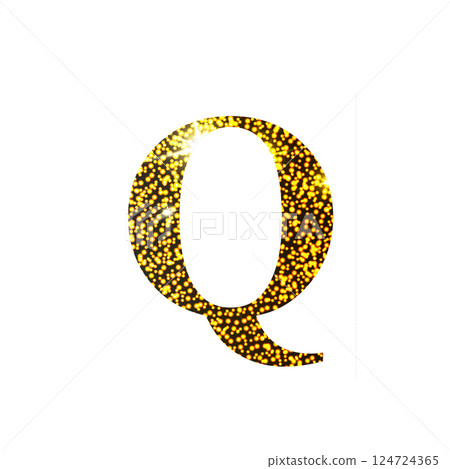 Golden letter Q. Letter of the alphabet. Golden letter Q. Letter of the alphabet. 124724365