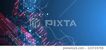 Financial trade concept. Stock market and exchange. Candle stick graph chart. 124724748