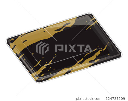 看起來可以盛裝生魚片的食物托盤的插畫素材 看起來可以盛裝生魚片的食物托盤的插畫素材 124725209