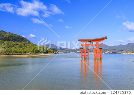 Miyajima and Itsukushima Shrine in full bloom 124725370