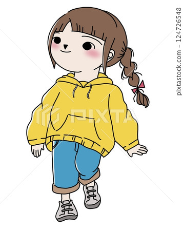 一個辮子女孩 一個辮子女孩 124726548