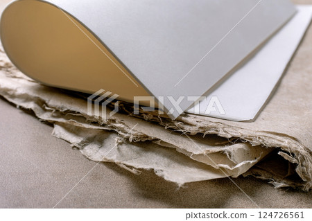 White Paper Sheets On Handmade Paper White Paper Sheets On Handmade Paper 124726561