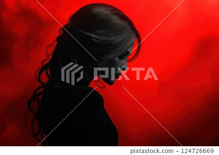 Black Bismut Fashion Photography in High-Contrast Monochrome Style 124726669