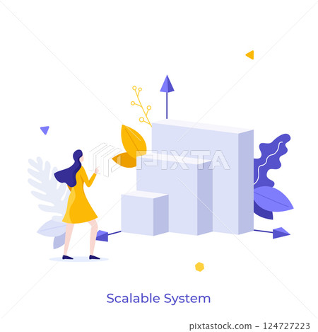 Business Character Concept. Vector Illustration Business Character Concept. Vector Illustration 124727223