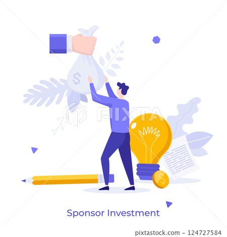 Business Character Concept. Vector Illustration Business Character Concept. Vector Illustration 124727584