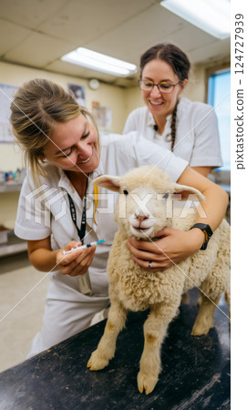 Caring for a Young Lamb 124727939