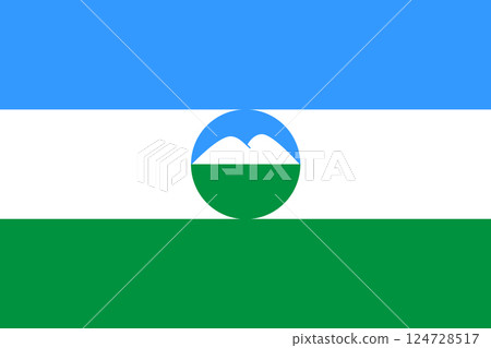 Kabardino-Balkaria Russian Federation flag background Kabardino-Balkaria Russian Federation flag background 124728517