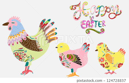 vector illustration of a rooster vector illustration of a rooster 124728837