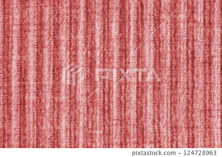 Ridge fluffy macro texture corduroy red cloth. Large ribbed, coarse weaving fabric background Ridge fluffy macro texture corduroy red cloth. Large ribbed, coarse weaving fabric background 124728963