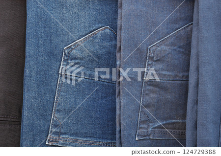 Explore a diverse collection of stylish jeans in various shades to meet your fashion needs 124729388