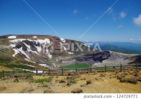 The Okama Crater of Zao seen from the summit of Mt. Katta The Okama Crater of Zao seen from the summit of Mt. Katta 124729771