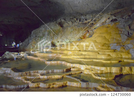 Mysterious limestone cave 124730060
