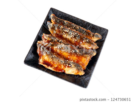 炸鯖魚佐甜辣醬 [白色背景，剪力] 124730651