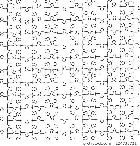 Simple blank puzzle pieces 124730721