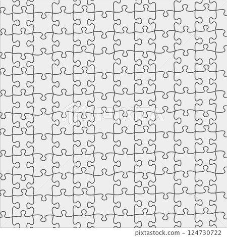 Simple blank puzzle pieces 124730722