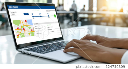 Delivery tracking system for e-commerce and brisk online business 124730809