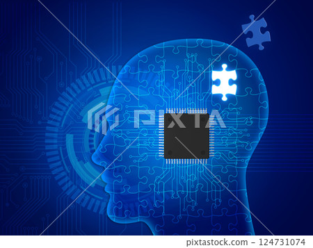 Brain image, cyber image 124731074
