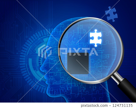 Brain image, cyber image 124731135