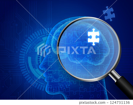 Brain image, cyber image 124731136