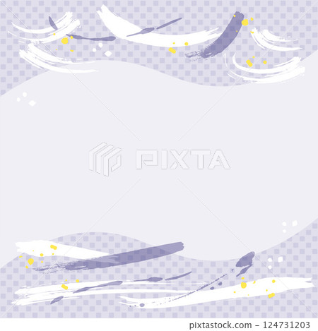 日本圖案和畫筆繪製的設計背景,藍色 日本圖案和畫筆繪製的設計背景,藍色 124731203