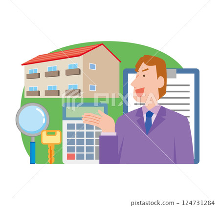 男性房地產經紀人 124731284