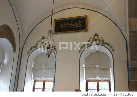 Interior of the mausoleum at Mevlana Museum in Konya, Turkey 124732362