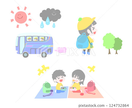 孩子們享受遠足 孩子們享受遠足 124732864