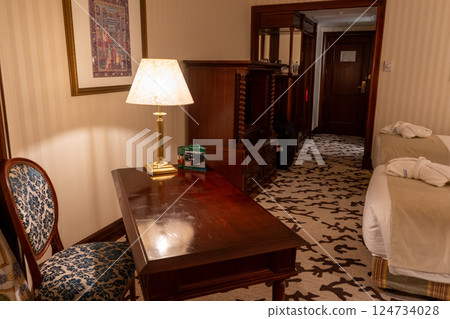 Central Asian style interior space 124734028