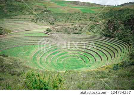 Mysterious terraced ruins of Moray 124734257