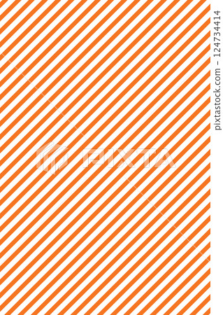 條紋斜紋圖案背景插圖素材 - 深橙色和白色 124734414