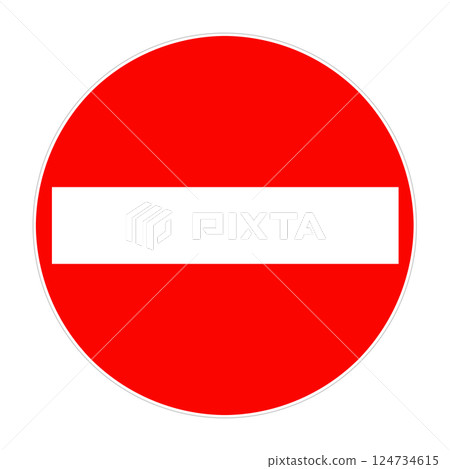 No try sign with clipping path 124734615
