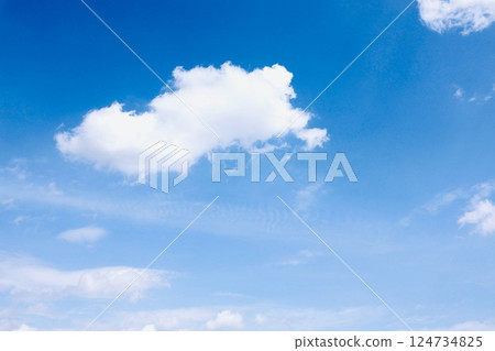 Spring blue sky and white clouds Spring blue sky and white clouds 124734825
