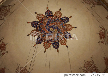 Ceiling of Mevlana Museum, Konya, Turkey Ceiling of Mevlana Museum, Konya, Turkey 124735195