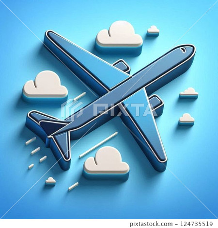 飛機圖標 124735519