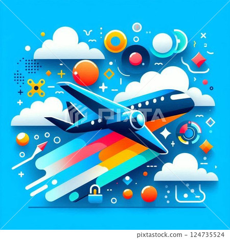 飛機圖標 124735524