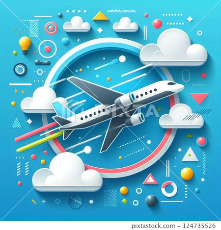 飛機圖標 124735526