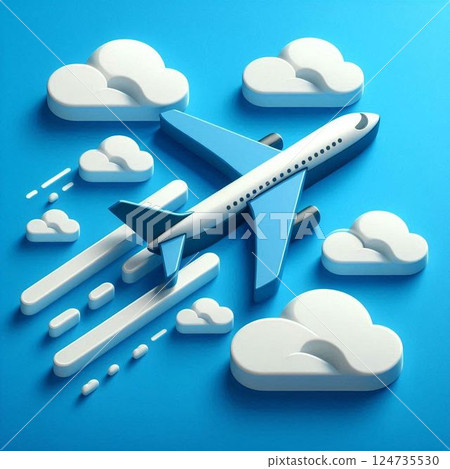 飛機圖標 124735530