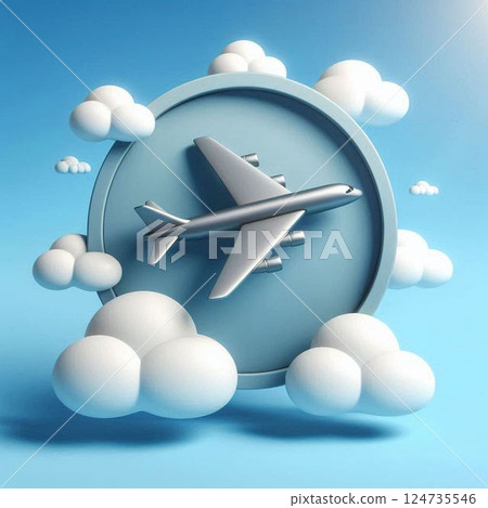 飛機圖標 124735546