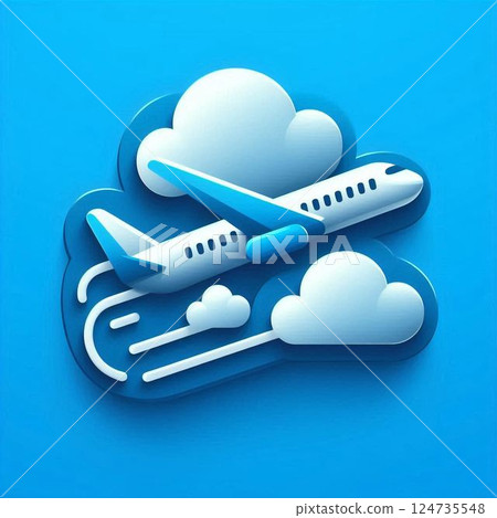 飛機圖標 124735548