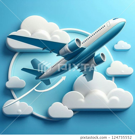 飛機圖標 124735552