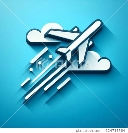 飛機圖標 124735564